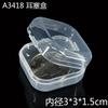 Caja pequeña cuadrada de plástico caja para tapones para los oídos caja de funda de silicona para auriculares caja pequeña transparente de PP caja para anzuelos de pesca A3418
