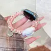 Diadema de Correa con Pelo Trenzado de Peluche para Cachorro Adecuada para Xiaomi Mi Band Generación 10/9/8 Universal