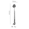 Cuchara Medidora de Acero Inoxidable para Café Transfronteriza con Pinza, Cuchara de Báscula de Cocina para Hornear, Cuchara para Condimentos, Cuchara Selladora para Leche en Polvo