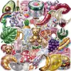 Nuevas 50 piezas de pegatinas de disco de purpurina europeas y americanas, pegatinas de decoración de dibujos animados DIY para agendas y equipaje, al por mayor