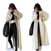 Cárdigan largo de punto informal extralargo para mujer, nuevo abrigo holgado de estilo francés para otoño