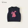 Conjunto de Tres Piezas Ropa para Niños Pequeños You Bao Camiseta Interior con Volantes Chaleco de Lana de Conejito Pequeño Pantalones Deportivos Casuales Conjunto para Niñas