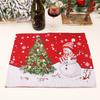 Nuevo mantel individual decorativo de tejido de punto transfronterizo de Mingguan, muñeco de nieve de Papá Noel, tapete aislante de dibujos animados, venta al por mayor transfronteriza