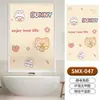 Pegatinas de Vidrio de Dibujos Animados, Película de Privacidad para Ventana Translúcida y Opaca, Película de Vidrio de Privacidad Antifugas para Baño y Inodoro