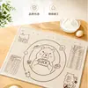 Tapete de silicona para amasar, tapete grueso de grado alimenticio para uso doméstico, tapete antiadherente para hornear, tabla de cocina plegable