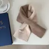Bufanda Pequeña Perezosa para Niños Bufanda Cruzada de Punto Bloques de Color Estilo Coreano Otoño e Invierno Versátil Cálida Color Sólido Protector de Cuello de Invierno