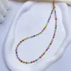 Collar de Piedra Natural con Cuentas Color Dopamina Nuevo Estilo Chino Nicho Personalidad Temperamento Cadena para Clavícula Joyería de Alta Gama