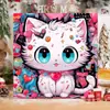 Gatito Lindo con Bufanda Pintura al Óleo Digital para Colorear DIY Interactivo Padre-Hijo Amigable para Principiantes Pintura Decorativa Acrílica