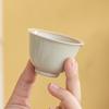 Mesa de hielo, taza de té de doble línea pintada a mano, taza personal para el hogar para hombres y mujeres, juego de té de cerámica Kung Fu, taza de degustación individual, posavasos