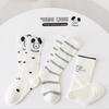 Calcetines de niña primavera y verano calcetines finos de algodón blanco y negro cachorro calcetines de media pantorrilla para niños calcetines de bebé transpirables para niños venta al por mayor