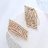 Aretes de Cadena de Garra de Personalidad Europea y Americana para Mujer Simples Combinables de Alta Gama Diamante Super Brillantes Aretes de Borla Joyería para la Oreja Lote