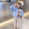 Suéter de una pieza para niños y niñas con forro polar de terciopelo, grueso, estilo occidental, moda, cuello alto, visón, infantil, invierno, camiseta base para mujer