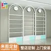 Estanterías Laterales de Combinación Acero-Madera para Joyería, Estanterías de Almacenamiento Multicapa de Acero Laminado en Frío Engrosado, Vitrinas Exhibidoras Comerciales para Juguetes para Apertura de Tienda