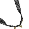 Collar Choker Bandana de Vaquero Occidental Colgante de Cráneo de Toro Vintage Botín Joyería para Cuello Bufanda para Mujeres