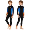 Traje de Banho Térmico Infantil 2,5 mm Esportivo Flutuabilidade Natação à Prova de Frio Traje de Banho Térmico para Aulas de Natação de Verão de Estudantes