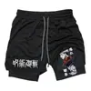 Comercio Exterior Transfronterizo Amazon Pantalones Cortos de Doble Capa para Adultos Estampado de Serie de Anime Pantalones Deportivos Casuales Venta al por Mayor en Stock