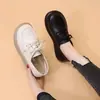 Mocasines de cordones con suela gruesa para mujer, que aumentan la altura, nuevos y elegantes zapatos versátiles de otoño 2026, zapatos de mujer cómodos y transpirables, efecto adelgazante