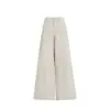 Calça Jeans Wide Leg Bege Estilo Vintage para Mulheres, Nova Primavera de Cintura Alta Reto Emagrecedora Solta Comprimento Total para Outono e Inverno