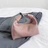 Bolso de mano plisado de rayas verticales de comercio exterior para mujer 2024 primavera nuevo nicho francés moda hombro cruzado bolso de mujer