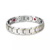 Pulseira magnética de prata transfronteiriça, elegante e luxuosa, apresentando design de trevo de quatro folhas e coração, totalmente cravejada com diamantes, feita de liga, fileira única, para mulheres, pulseira magnética de casal