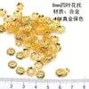 Banho de ouro cor de ouro 18K receptáculo metálico de cobre flor oca capuz acessórios para joias DIY com contas