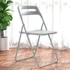 Silla plegable, estilo simple nórdico, silla de ocio para el hogar con respaldo, silla de espera para restaurante, silla de plástico para entrenamiento de alquiler para exposiciones