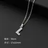 Moderna Cadena Nueva de Acero Inoxidable con Letra Inglesa, Joyería, Cadena para Clavícula con Incrustaciones de Diamante, Cadena para Suéter, Colgante para Mujer con Cadena, Cadena para el Cuello