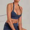 Sujetador de Yoga Qiusha con Escote en V Profundo, Cuello Halter y Hermoso Diseño en la Espalda, Ropa Interior Deportiva Transfronteriza para Correr y Fitness para Mujeres 7229