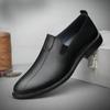 Sapatos Casuais de Couro 2023 Novo Primavera e Outono Estilo Britânico Formal de Negócios Solado Macio Respirável Slip-On Mocassins Leve Transfronteiriço