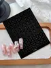 Adesivos de nail art vazados para unhas de celebridade da internet, novo modelo de pintura spray dupla face, padrão de laço de amor, ferramenta auxiliar de adesivos para unhas