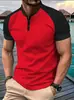 Camiseta polo deportiva con cuello Henry y botones para hombre, venta rápida de Amazon, verano 2025, transfronteriza entre Europa y Estados Unidos
