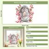 Páscoa Colorido Ovo Coelho Atmosfera Eletrostático Armário de Porta de Vidro Janela Adesivo Flor Loja Decorações Flores Embelezamento