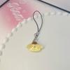 Bonita y fina cadena para teléfono móvil Sanrio con forma de perro Pacha, perro Yugui, con forma de corazón, para chica, con disco U, colgante para bolso y cordón para teléfono móvil.