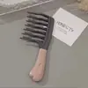 1 Peça Pente de Dentes Largos para Cachos, Pente Desembaraçador com Dentes Ondulados de Dupla Fileira para Cabelos Cacheados/Ondulados/Grossos/Longos/Molhados e Secos para Mulheres Meninas Homens