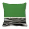 Fronha de Almofada Personalizada Estilo Ins Moderno Verde Transfronteiriça Florais Abstratos Capa de Almofada para Sofá de Casa