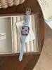 Fivela de Relógio Ursinho Padrão Lichia Pulseira de Couro Adequada para Apple Watch iWatch 12ª Geração 11/10