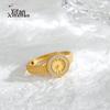 S925 Prata Esterlina Creative Designer Watch Ring Girls Niche Clock 520 Moda Dia dos Namorados Ajustável