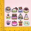 Lindo Portalápices de Dibujos Animados de Pastel de Cumpleaños Portajoyas Parche Adhesivo Suave de PVC Bolígrafo de Bola DIY Bolígrafo Neutro Set de Bolígrafos Set Decorativo