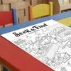 10 hojas/paquete pósters para colorear, nuevo divertido transfronterizo tema de cocina de pizza, para encontrar objetos y colorear libro de imágenes educativo creativo