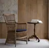 Pousada Restaurante Casa de Chá Estilo Wabi-Sabi Recepção para Uma Pessoa Cadeira de Jantar de Rattan Cadeira de Sofá de Lazer Cadeira de Encosto Alto Cadeira de Rattan