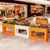 Combinación de Rejilla para Macetas de Exterior Acero Inoxidable Hierro Forjado Divisor Comedor Bar Patio Cafetería Combinación de Rejilla para Macetas Maceta