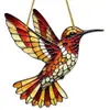 Atrapasueños de Pájaro Rojo Navideño Transfronterizo Adorno Acrílico Colgante para Decoración de Hogar, Jardín Exterior y Patio