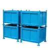 Fábrica directa de cajas metálicas de rotación apilables Cesta metálica de rotación logística de acero caja de material caja de hojalata apilamiento de residuos
