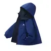 Chaqueta Reversible para Niños Primavera y Otoño 2026 Nueva Prenda Superior de Primavera Chaqueta con Capucha 3 en 1 para Niños de Otoño