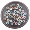 Contas de Ábaco Naturais com Furo Grande para Joias, Contas Soltas, Contas para Fio, Acessórios de Cabelo DIY, Pulseira Transfronteiriça