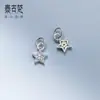 Pingente Estrela Pentagrama Banhado a Prata 925 Micro-Incustado Material para Fazer Pulseira DIY Acessórios de Tecelagem com Corda Artesanal S1493