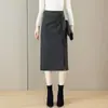 Falda Asimétrica Personalizada para Mujer, Nueva Moda Primavera y Otoño 2026, Falda Lápiz de Cintura Alta de Longitud Media