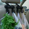 Gancho grande de doble cabeza para coche gancho doble para coche almacenamiento multifuncional en respaldo de asiento gancho de plástico bolsa OPP