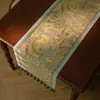 Caminho de Mesa Moderno Simples Jacquard Tecido Colorido Flores Mundo Subaquático Ondas de Primavera Franjas Toalha de Mesa Doméstica Poliéster Caminho de Cama