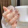 Accesorios para Uñas Base Plana Octagonal Largo Diamante Champagne Estilo Chanel Combinan con Todo Diamante Cuadrado Súper Brillante Accesorios para Uñas